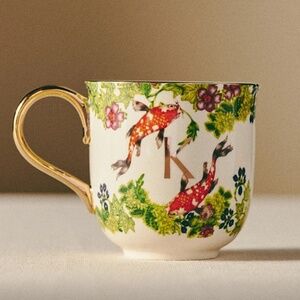 NWT  Anthropologie Lou Rota Nature Monogram Mug Letter K